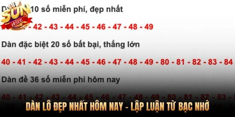 Dàn lô đẹp hôm nay từ tín hiệu kép Bạc Nhớ và lô gan