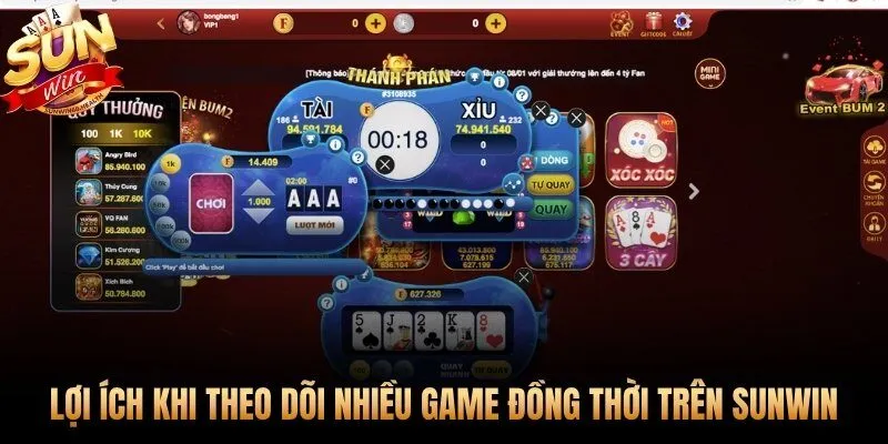 Theo dõi nhiều **mini game mobile** song song tiết kiệm đến 10 giây