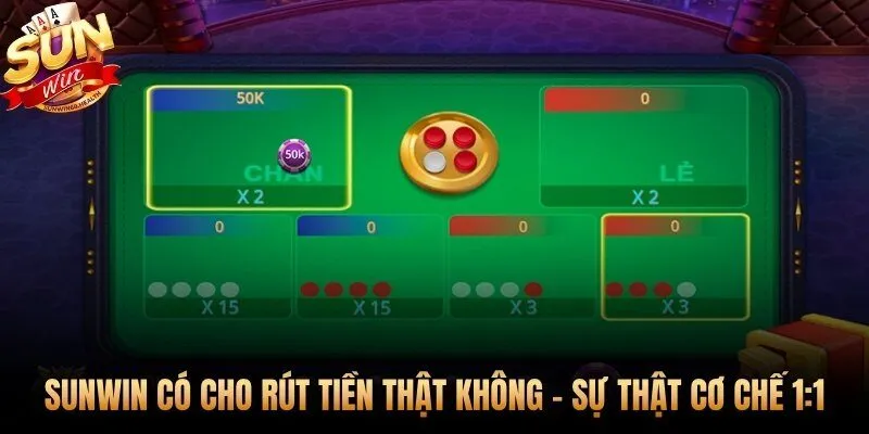 Xóc đĩa online đổi tiền theo tỷ lệ 1:1 minh bạch tại Sunwin